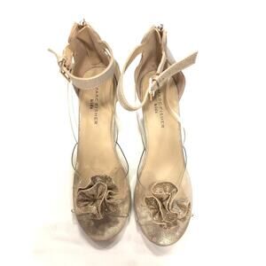 Marc Fisher Kids Size 4 Gold Heels Espadrille